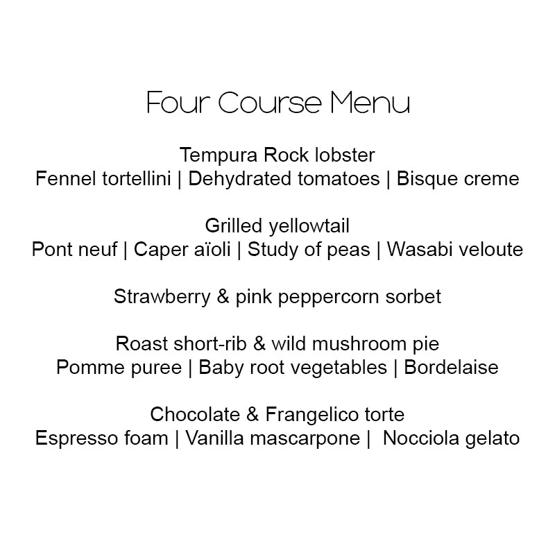 Featured image of post Steps to Prepare Restaurant 4 Course Menu Sample